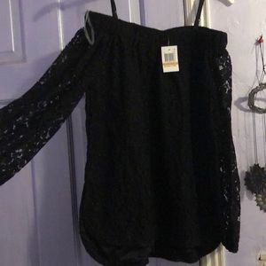 Seven sisters lace off the shoulder top